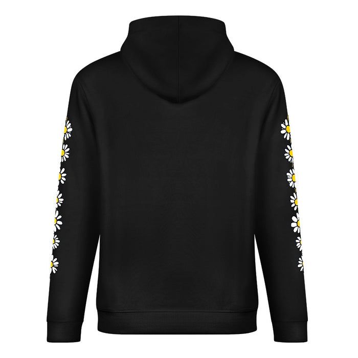 ETC Daisy Black Cotton Hoodie