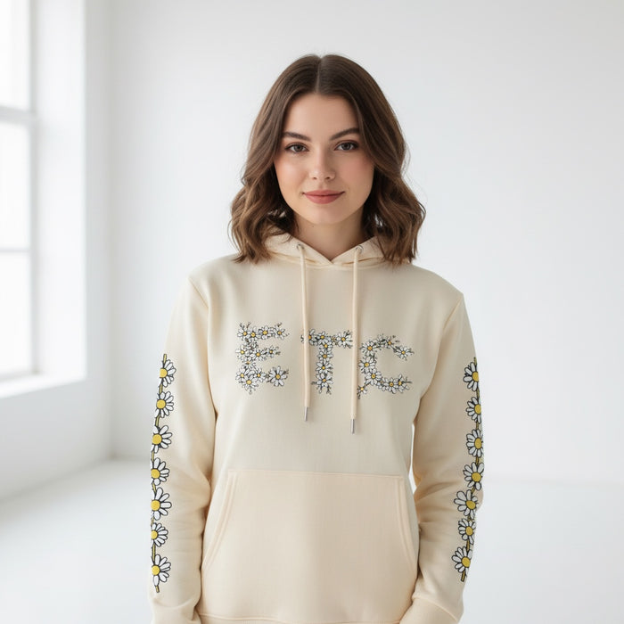 ETC Daisy Cream Cotton Hoodie