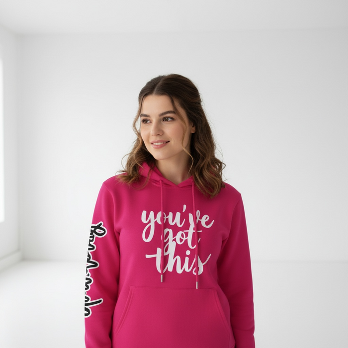 ETC Deep Pink 'You've got this' Cotton Hoodie