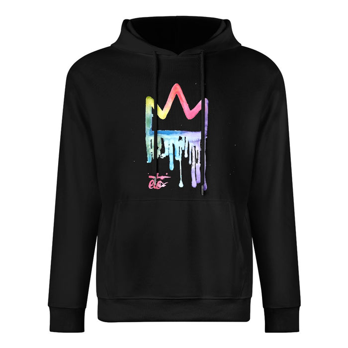 ETC Dripping Rainbow Crown Cotton Hoodie