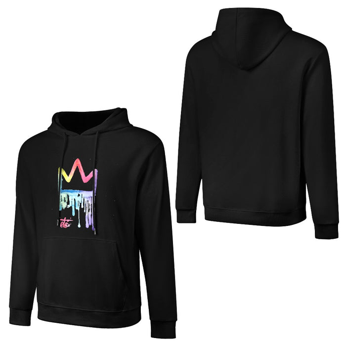 ETC Dripping Rainbow Crown Cotton Hoodie