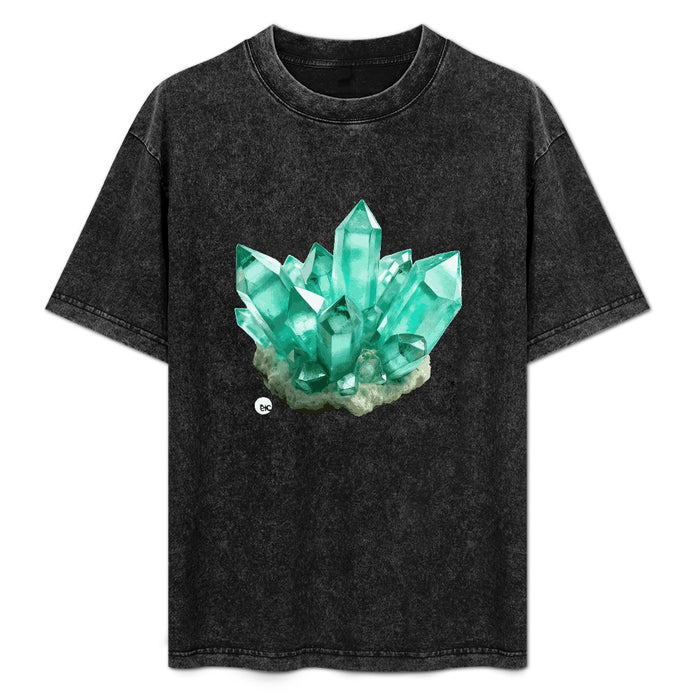 ETC Emerald Crystal Acid Wash Tee