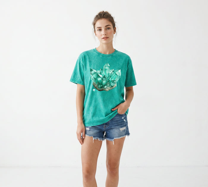 ETC Emerald Crystal Mint Vintage Wash Tee