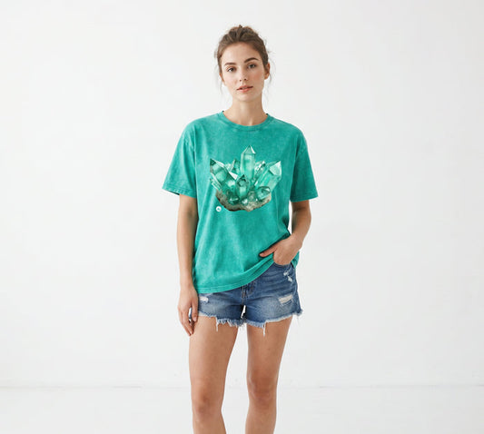 ETC Emerald Crystal Mint Vintage Wash Tee