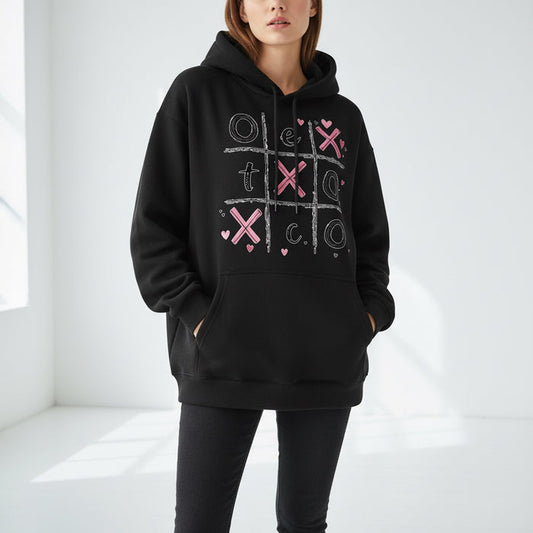 ETC Ex's & O's Minx Fleece Black Hoodie