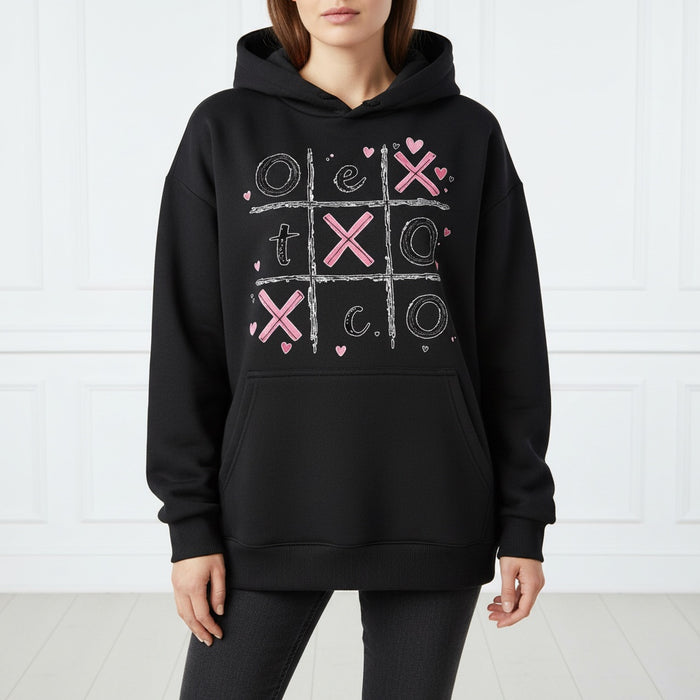 ETC Ex's & O's Minx Fleece Black Hoodie