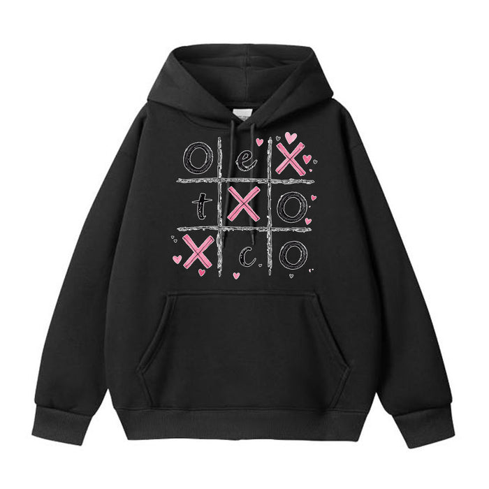 ETC Ex's & O's Minx Fleece Black Hoodie