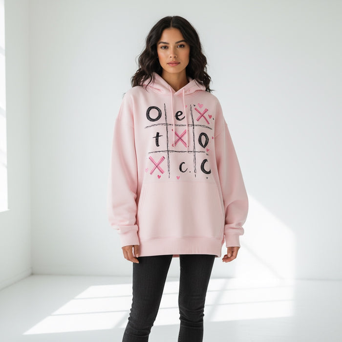 ETC Ex's & O's Minx Fleece Pink Hoodie