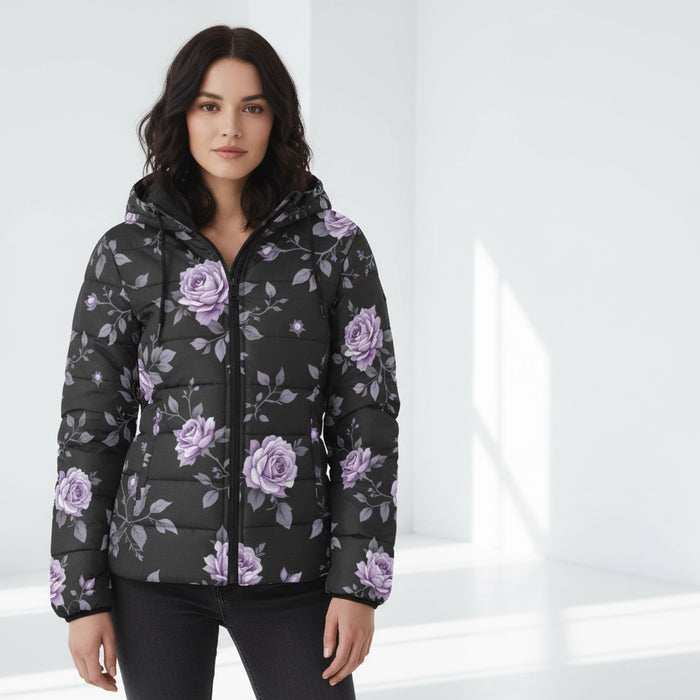 ETC Fleur Violette Hooded Puffer Jacket