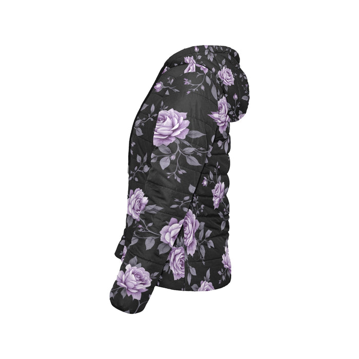 ETC Fleur Violette Hooded Puffer Jacket
