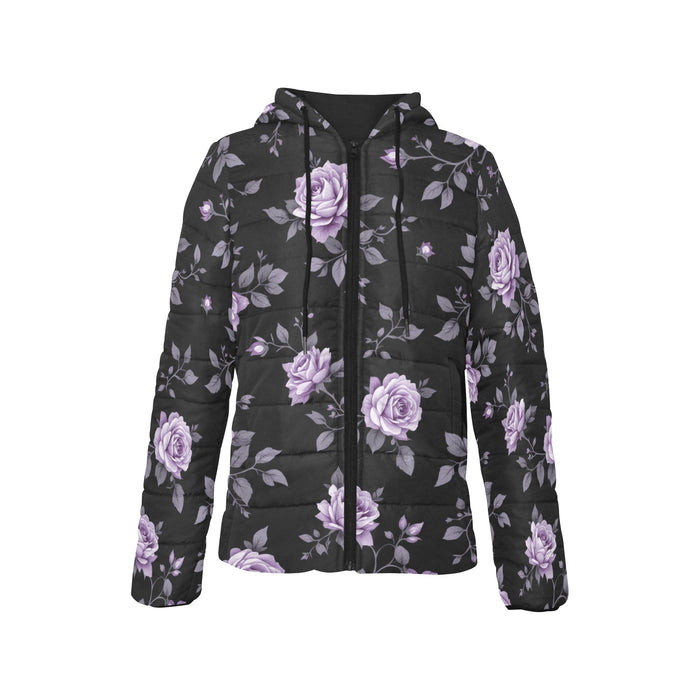 ETC Fleur Violette Hooded Puffer Jacket