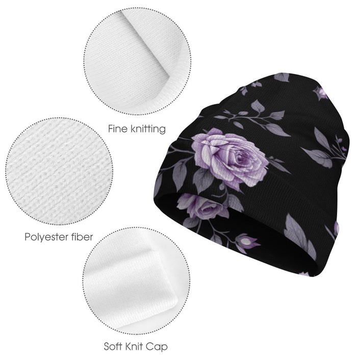 ETC Fleur Violette Knitted Beanie