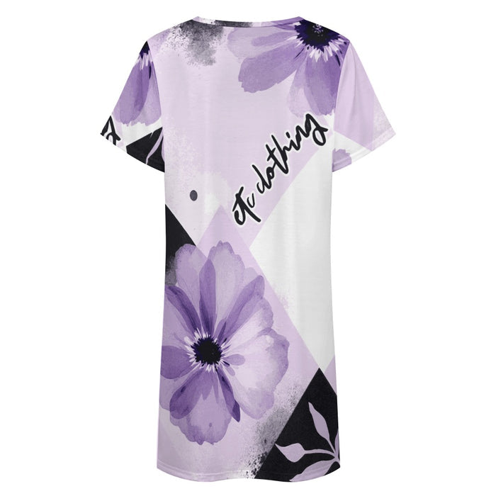 ETC Floral Block Tee Dress