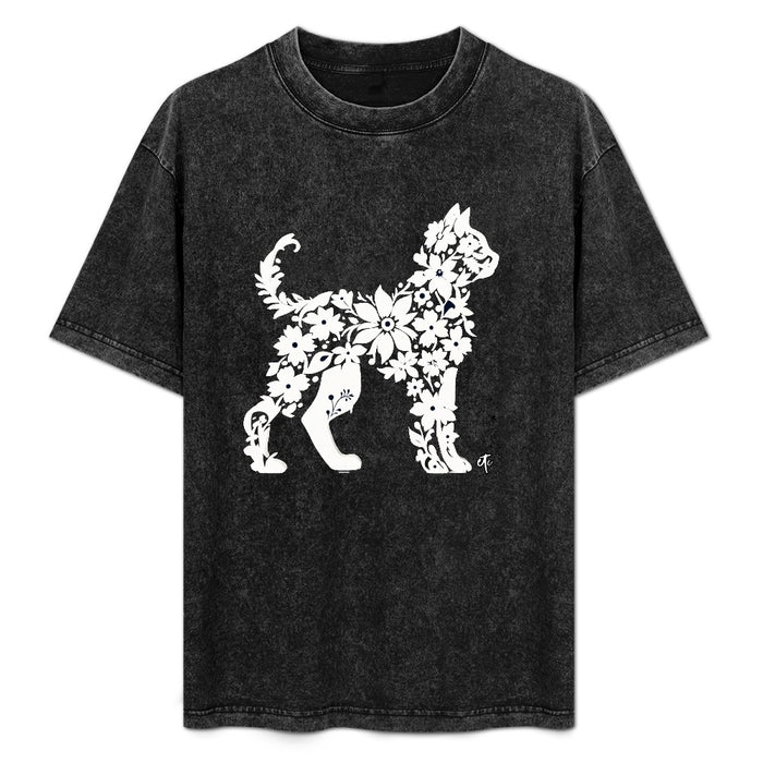 ETC Floral Cat Vintage Tee