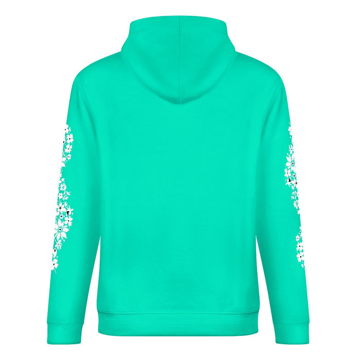 ETC Floral Dog Mint Cotton Hoodie