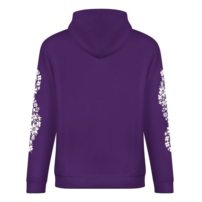 ETC Floral Dog Purple Cotto Hoodie
