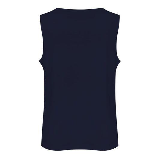 ETC Floral Fantail Cotton Navy Singlet