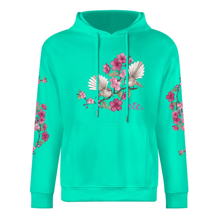 ETC Floral Fantail mint Cotton Hoodie