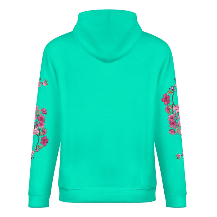 ETC Floral Fantail mint Cotton Hoodie