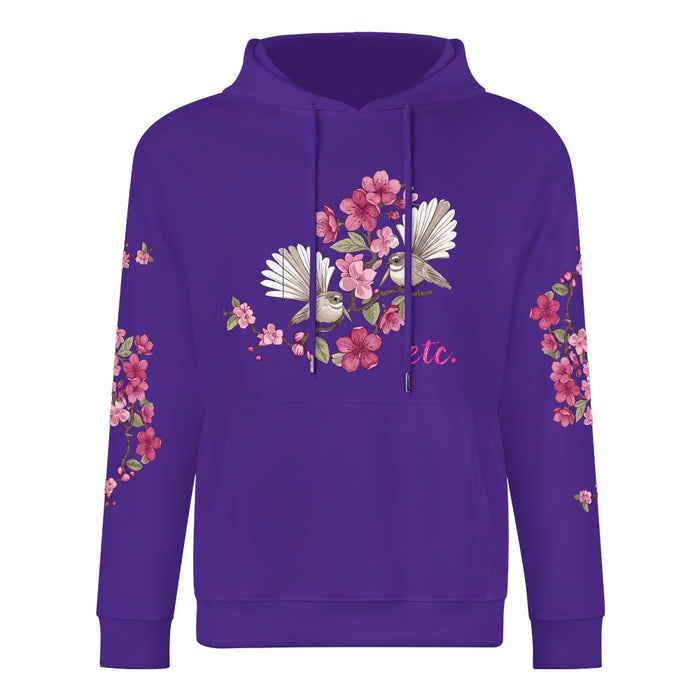 ETC Floral Fantail Purple Cotton hoodie