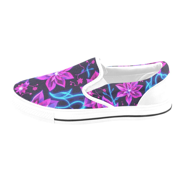 ETC Floral Neon Slip on Canvas Shoes