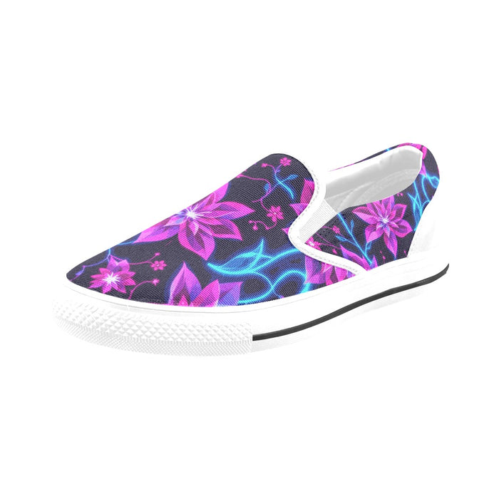 ETC Floral Neon Slip on Canvas Shoes