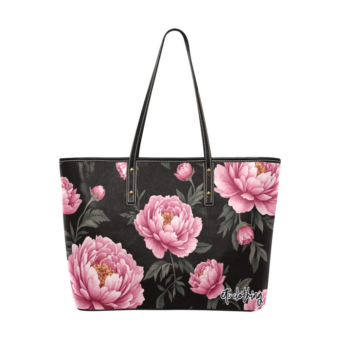 ETC Floral Peonie PU Leather Tote