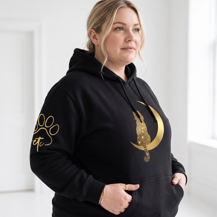 ETC Galaxy Cat Cotton Black Hoodie
