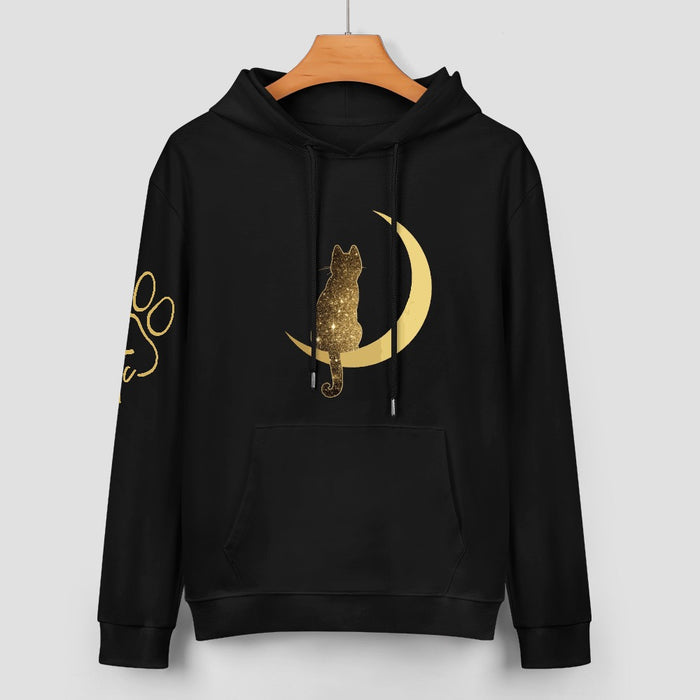ETC Galaxy Cat Cotton Black Hoodie