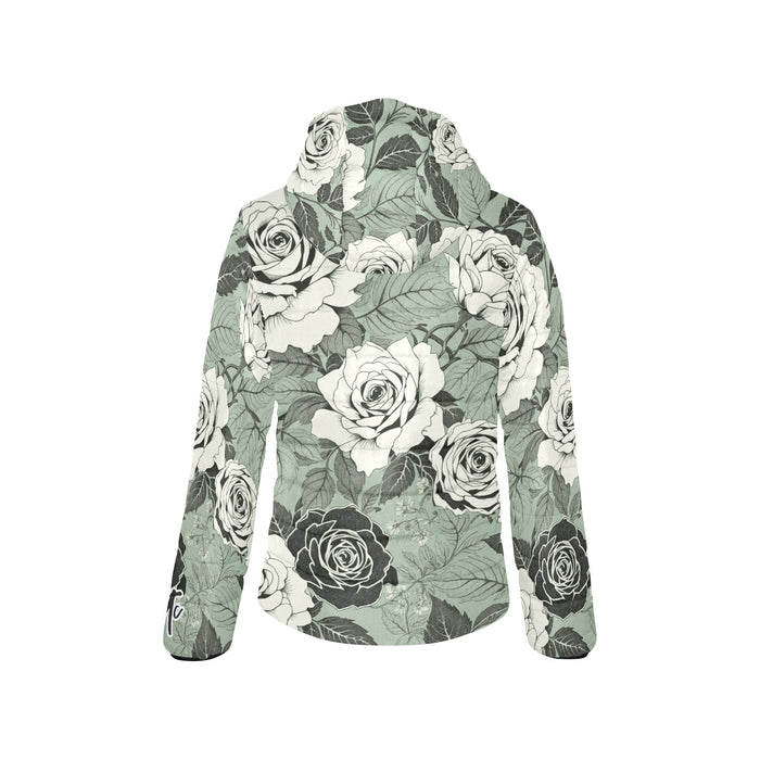 ETC Green Floral Hooded Puffer