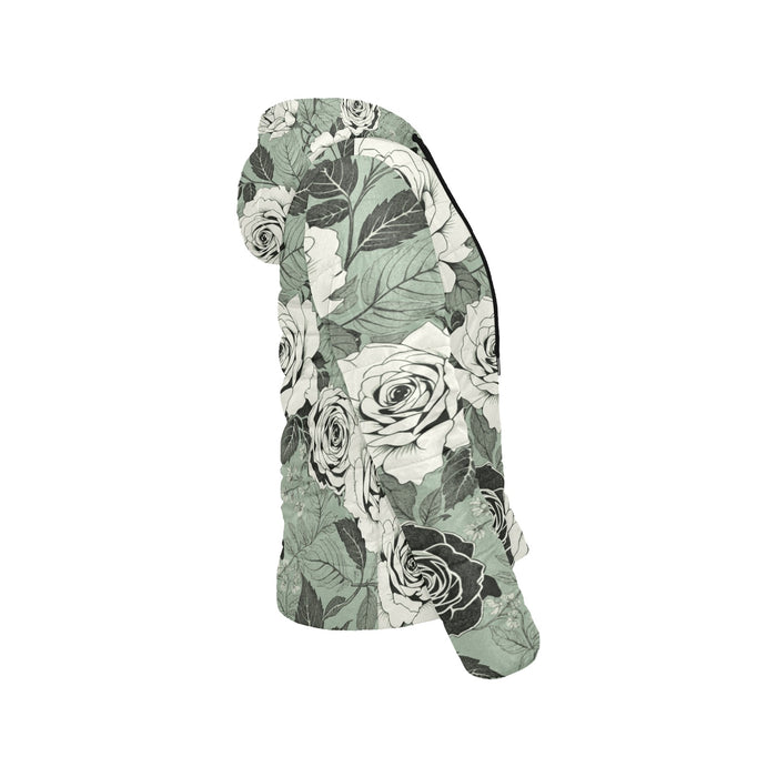 ETC Green Floral Hooded Puffer
