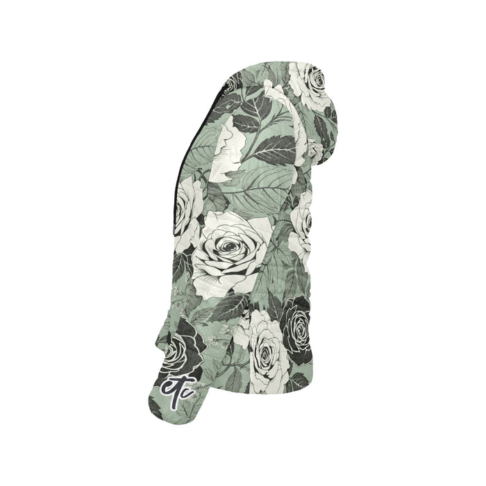 ETC Green Floral Hooded Puffer