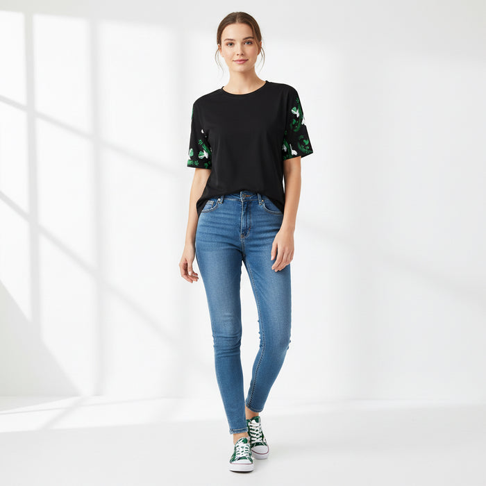 ETC Green Piwakawaka Cotton Tee