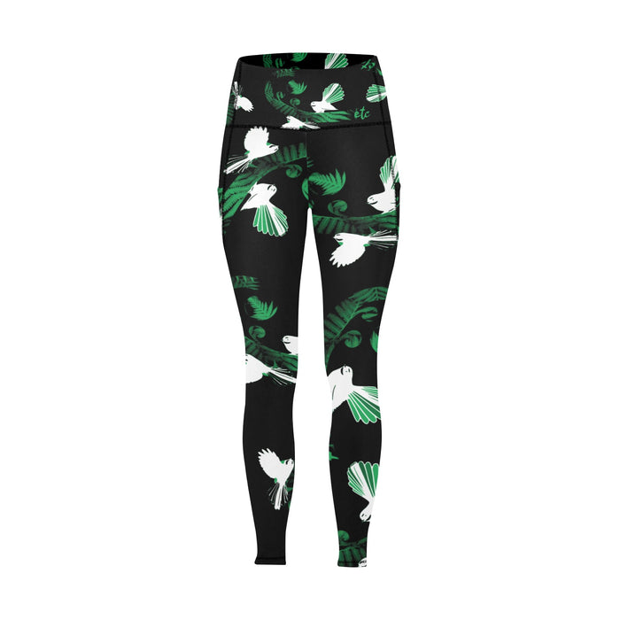 ETC Green Piwakawaka Koru Leggings