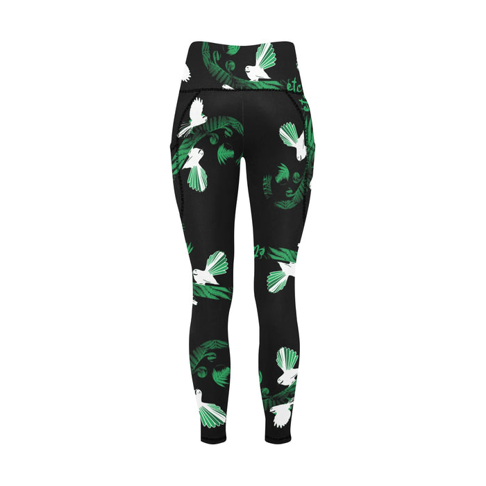 ETC Green Piwakawaka Koru Leggings