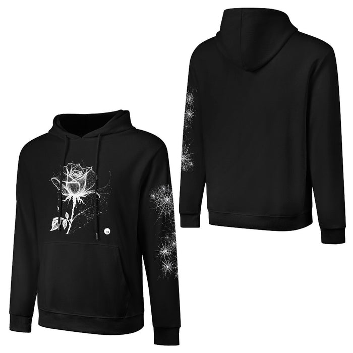 ETC Halloween Rose Black Cotton Hoodie