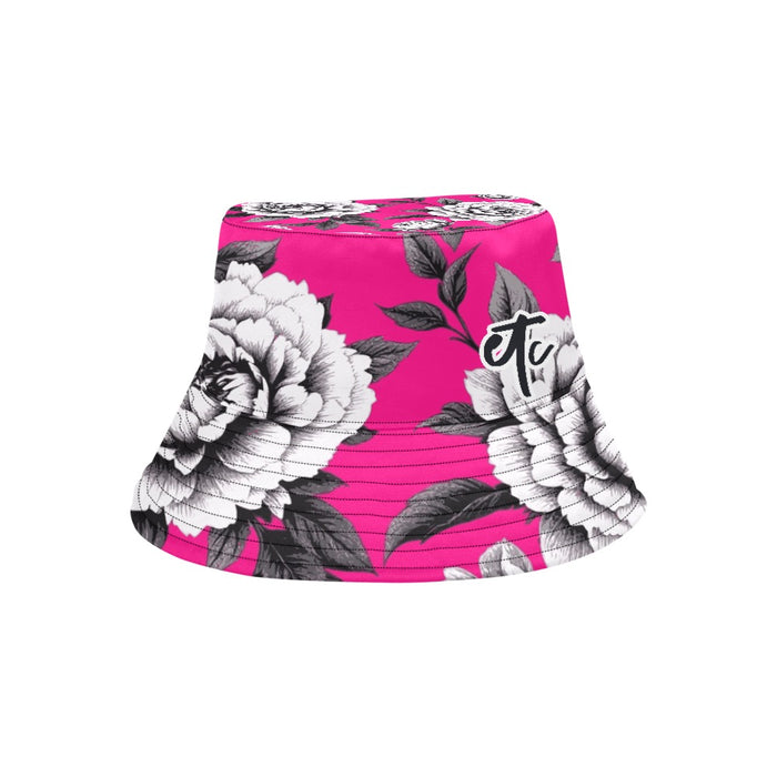 ETC Hot Pink Floral Monochrome Bucket Hat