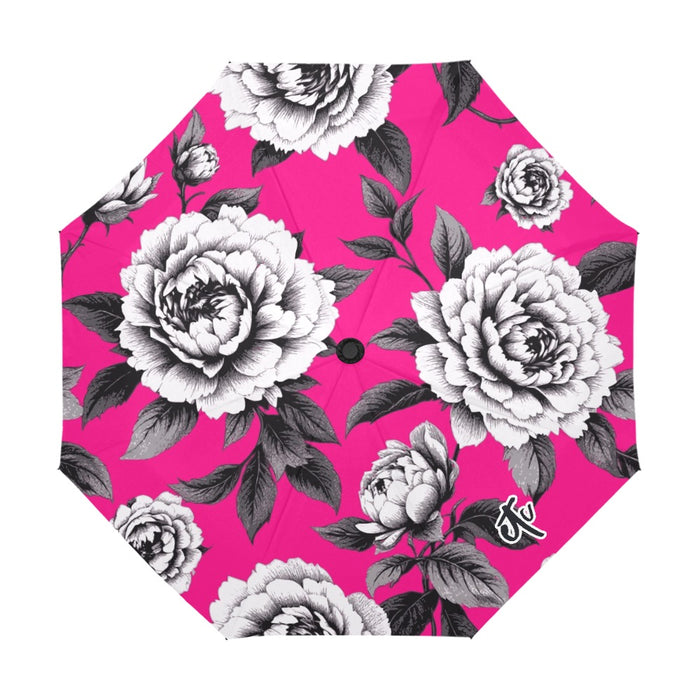 ETC Hot Pink Monochrome Floral Anti-UV Umbrella
