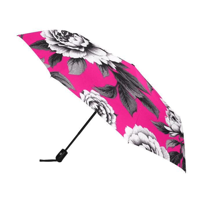 ETC Hot Pink Monochrome Floral Anti-UV Umbrella