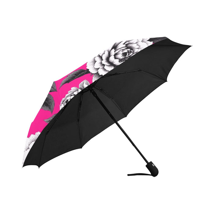 ETC Hot Pink Monochrome Floral Anti-UV Umbrella