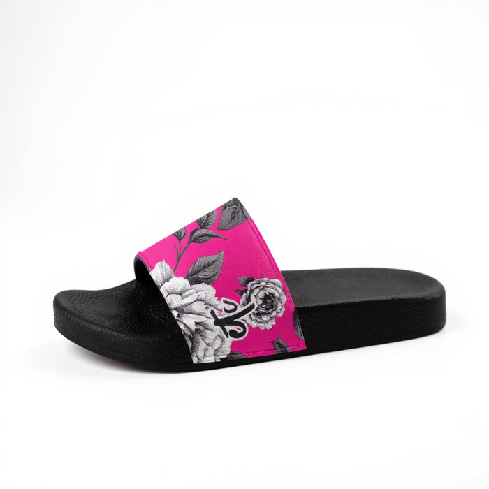 ETC Hot Pink Monochrome Floral Slides