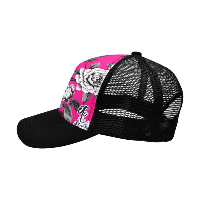 ETC Hot Pink Monochrome Floral Trucker Cap