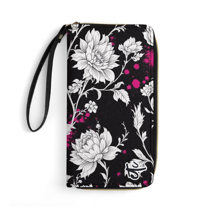 ETC Hot Pink Painted Floral PU Leather Wallet