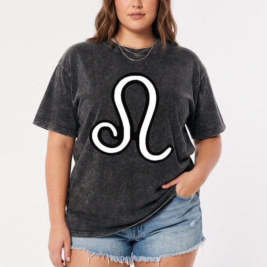 ETC Leo Zodiac Sign Vintage Wash Tee