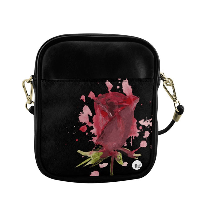 ETC Lesh Handpainted Rose Sling Bag