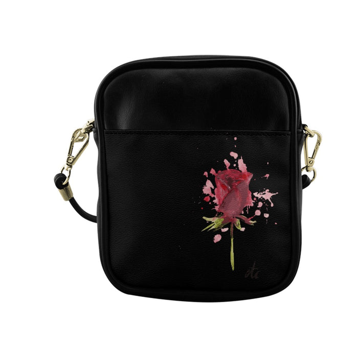 ETC Lesh Handpainted Rose Sling Bag
