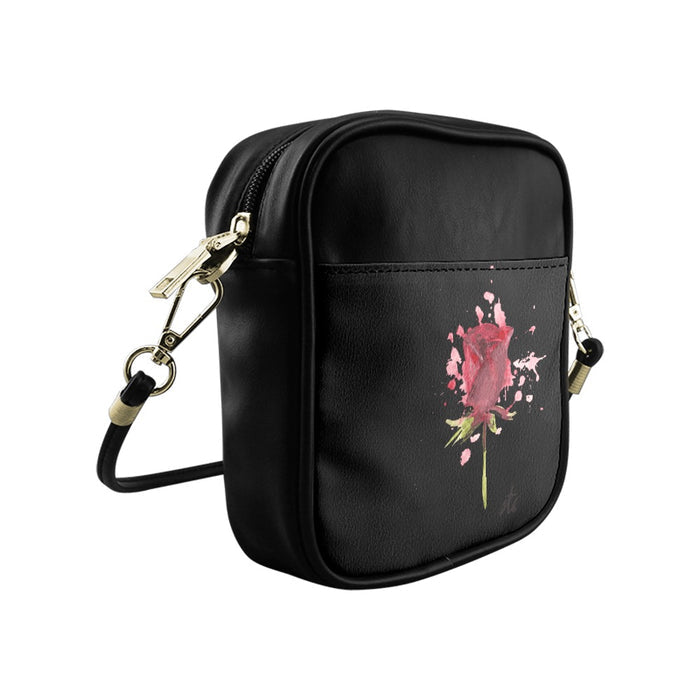 ETC Lesh Handpainted Rose Sling Bag