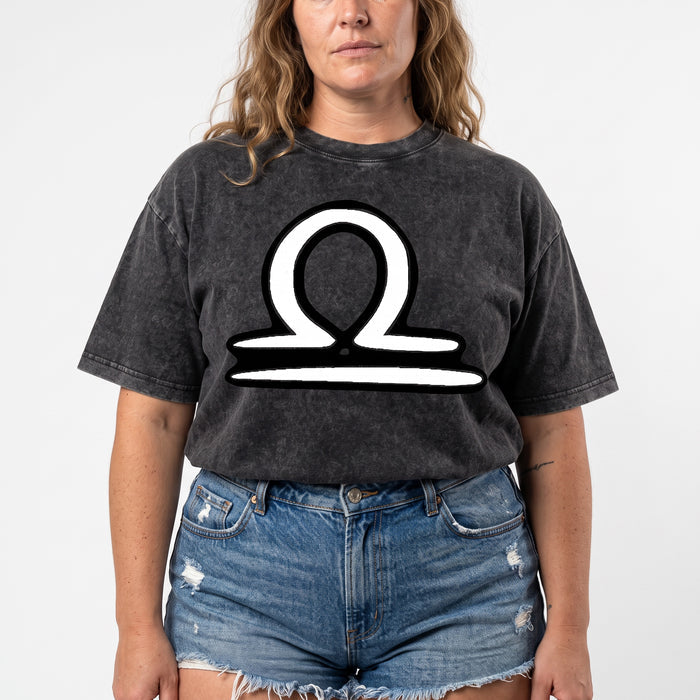 ETC Libra Zodiac Sign Vintage Wash Tee