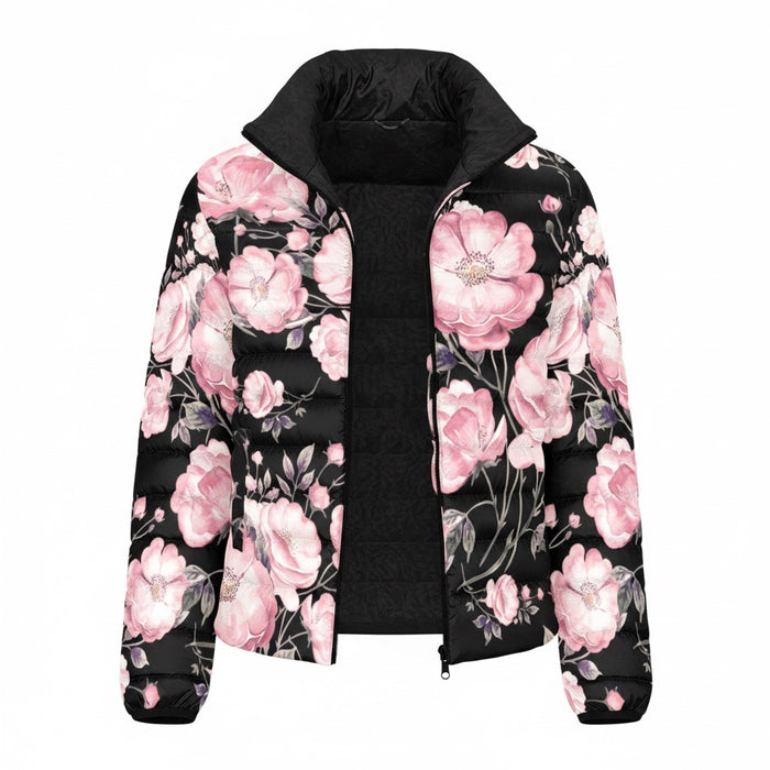 ETC LightWeight Peonies Puffer Bomber Jacket