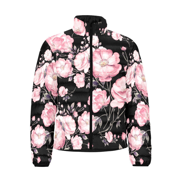 ETC LightWeight Peonies Puffer Bomber Jacket
